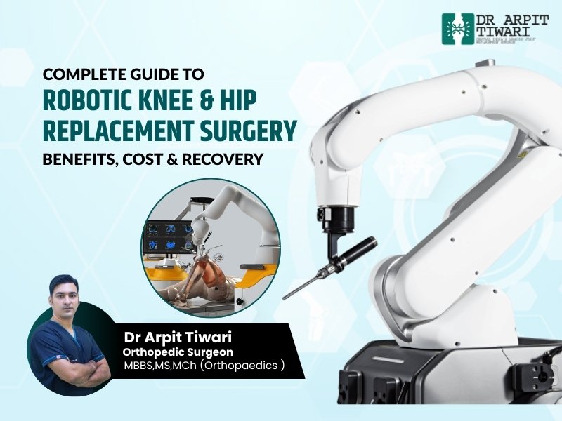 Robotic knee and hip replacement surgery using advanced robotic technology for precise and safe joint treatment.