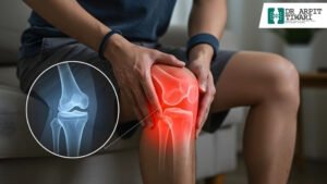 Life before and after knee replacement in Indore showing improved mobility and pain-free walking after surgery by Dr Arpit Tiwari